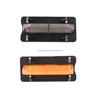 TGZ Ambre Rigide LED Grille Marqueur Barre Lumineuse 4 en 1 Avertissement DRL Accessoire ABS Logement pour Ford F150XL T Mooels 2021-2022
