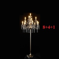 Lampes de table modernes en cristal, bougeoirs en métal doré, décoration de mariage, centres de table, éclairage de chemin, accessoires de scène