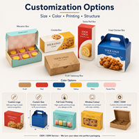 Boîte à biscuits carrée biodégradable personnalisée pour macarons, mini-biscuits, desserts, pâtisseries à emporter, avec séparateurs, pour sushis