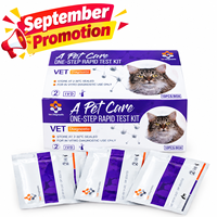 Kits rapides vétérinaires pour chats, 4 tests en un (FPV + FCOV + GIA + FCV), pour usage domestique, tests ELISA pour la giardiasis.