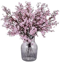 Realistische Handgefertigte Seiden-Schleierkraut 12-teilige Blumen DIY Hochzeit Party Tischdekoration Heim-Dekor