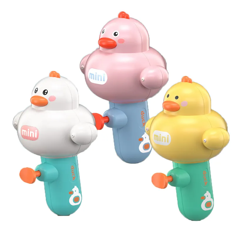 QS toptan yaz oyun sprey su çekim bebek oyuncak el düzenlenen sevimli Mini küçük karikatür hayvan ördek su tabancası tokids çocuklar için