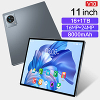 Phablet Baru V10 Horizon 16GB+1TB 108MP 12000mAh 4G/5G Dual SIM+TF MTK Android 15 Wi-Fi 3G Tanpa Bingkai 2K Octa Core Tablet