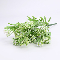 Bouquet artificiel en plastique, petites fleurs, plante artificielle, plante verte, décoration de séparation, plante en pot, modèle de fruit étoilé à 5 branches