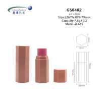 Marque privée personnalisée 7.8g Blush Stick Container Hexagon Shape Foundation Stick Tubes Vente en gros