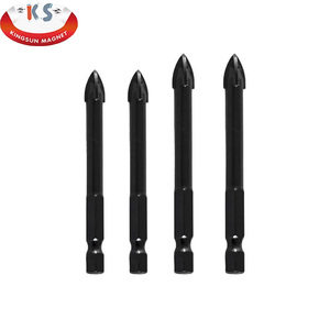 Mở rộng đen chéo khoan bit lục giác xử lý cho Gạch gốm thủy tinh ren tam giác khoan đục lỗ mở bong bóng - Product Image 3