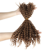 # 30 SDD Cabello Humano Remy Brasileño al por Mayor para Trenzas Boho, 100g, 18 Pulgadas, Rizado Profundo, Rizado Afro, Trama Doble a Máquina