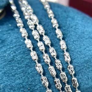 Collar de Plata Pura S925 con Accesorios de Perlas DIY, Cadena con Flores y Baño de Platino y Oro para Suéteres de Moda - Product Image 4