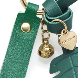 YY Green PU Cute Leather Flower <b>Bag</b> <b>Charm</b> Portable Key Ring <b>Charm</b> for Women Leather <b>Bag</b> <b>Charms</b> for Gifts - Product Image 3