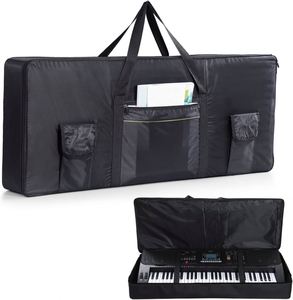 61 <b>Key</b> <b>Keyboard</b> Case, <b>Keyboard</b> Bag 40.2"x17.3"x5.9" Portable Water Repellency <b>Keyboard</b> Carrying Case <b>with</b> 3 Pockets - Product Image 1