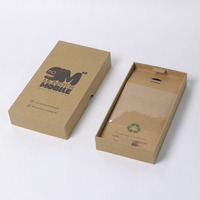 Boîte d'emballage de téléphone en papier kraft personnalisable de haute qualité avec logo. Idéal pour téléphone Android Retail Box Écologique et Robuste