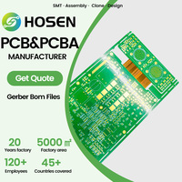 Carte de contrôle HDI légère et haute performance HOSEN OEM Rigid-Flex FPC 9 pour assemblage de circuits imprimés, épaisseur de cuivre 1 oz