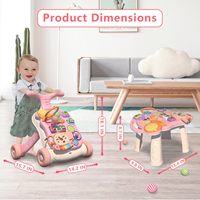 Marche-bébé multifonctionnel EPT, poussette pour bébé, centre d'activités 3 en 1