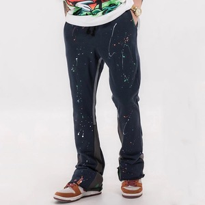 Pantalones de hombre ALWX52006 HHJ de alta calidad, pantalones deportivos acampanados para hombre, pantalones de chándal con cintura elástica, pantalones de chándal con paneles apilados para hombre - Product Image 2