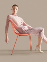 Chaises de conférence et de négociation – Design nordique moderne empilable, en PU, sans accoudoirs, mobilier de bureau