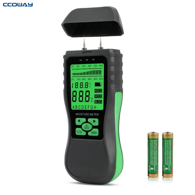 Pin-Type LCD Moisture Meter High Pre-cision Hygrometer for Building Materials Cement Red Brick Concrete Timber Damp Detection