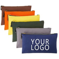 Sacs en toile à motif de dessin animé robustes, avec fermeture éclair, portables, écologiques, pour téléphone portable, petite pochette noire, grande pochette de rangement épaisse violette