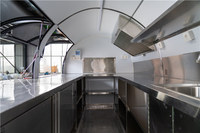 Remorque mobile pour l'extérieur tout terrain, appareil entièrement transportable, cuisine, taco, café, street, camion alimentaire, double axes, forme ronde, chariot personnalisé
