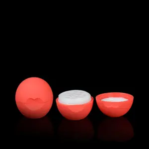 Balsamo per le labbra dal design carino confezione di palline di uova contenitore vuoto per balsamo per le labbra 7g confezione cosmetica per labbra