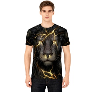 Fitspi 3D Printed Lion King Tshirt <strong>Mens</strong> <strong>Animal</strong> Graphic Tee Short Sleeve Casual Shirt <strong>Mens</strong> Wildlife Themed Tshirt for <strong>Men</strong> - Product Image 1