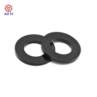 Rondelle plate en acier SPCC, zinguée noire, M8, pour applications industrielles, rondelle plate à dispersion de pression, diamètre 8,5 mm, diamètre extérieur 16 mm