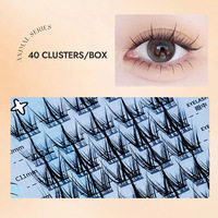 BQI Puppy/ Fox Eye Series 10-13mm Faux cils segmentés faciles à utiliser Faux cils très naturels doux et épais