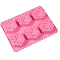 Moule en silicone 3D carré motif nid d'abeille pour savon et gâteau, kit de fabrication de savon artisanal avec logo personnalisé, tendance, vente en gros, DIY