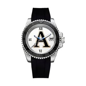 Reloj Mecánico de Cristal de Zafiro con Fecha Automática de 40 mm con Logotipo Personalizado OEM, Reloj Redondo Negro Resistente al Agua para Hombre con Correa de Silicona Analógica - Product Image 3