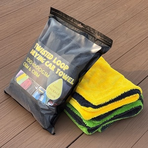 Custom Large Size 1200GSM Double Twisted Loop <b>Towel</b> Microfiber <b>Quick</b>-Dry Edgeless Car <b>Drying</b> <b>Towel</b> for Car Cleaning Cloth - Product Image 1