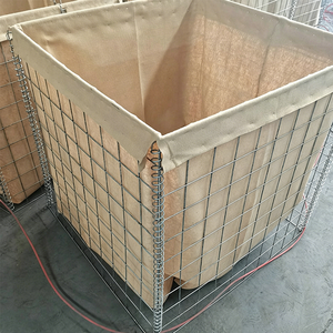 <span class=keywords><strong>Gabion</strong></span> en treillis carré soudé galvanisé anti-corrosion, barrière défensive, bastion, mur de sable, bunker, protection contre les inondations, protection de limite - Product Image 2