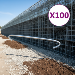 Crochets pour gabions en acier galvanisé 11,8 pouces, matériel industriel général X100 - Product Image 2