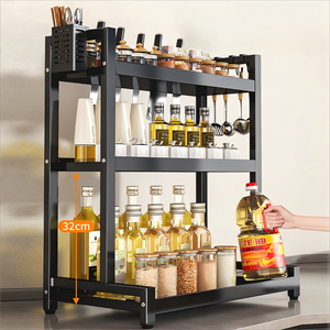 Hiện đại 3 tầng đa chức năng kim loại Countertop gia vị tổ chức nhà bếp tổ chức với gia vị lưu trữ giá - Product Image 1