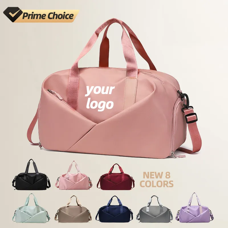 Дизайнерская нейлоновая Водонепроницаемая женская спортивная сумка с логотипом под заказ, спортивная сумка для фитнеса, Туристическая Сумка для выходных