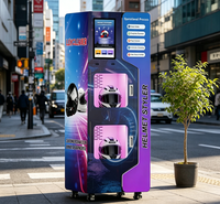 Máquina expendedora automática de limpieza en seco y desinfección a vapor para cascos de motocicleta dobles
