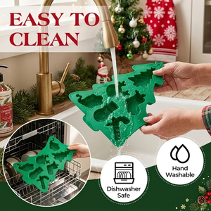 Molde de silicona para decoración de pasteles con forma de árbol de Navidad, muñeco de nieve y alce, apto para alimentos (LFGB), antiadherente, sin BPA. - Product Image 3