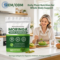 Capsules de Moringa en Gélules Souples en Gros pour OEM – Extrait de Moringa, Digestion, Antioxydant, Soutien Énergétique, Superaliment, Gélules Vertes de Moringa