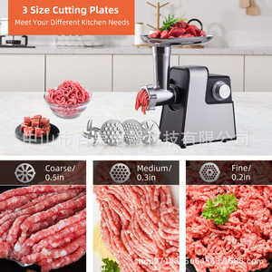 Electric Meat <b>Grinder</b> 1000W Stainless Steel Sausage Stuffer Shredder <b>Mixer</b> - Product Image 2