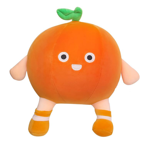 Nhà Máy Bán buôn ASTM CE trái cây <span class=keywords><strong>Orange</strong></span> đồ chơi sang trọng nhồi Vòng cơ thể gối cho trẻ em trẻ mới biết đi mềm Squishy cam đồ chơi - Product Image 1