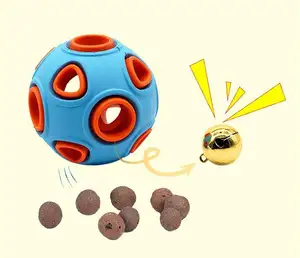 Популярные двухслойные светящиеся шарики для собак, резиновые скрипучие колокольчики, светящиеся собачьи шарики, интересная забавная интерактивная игрушка для домашних животных