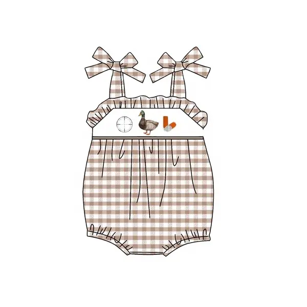 Pre-order items wholesale baby rompers duck hunting boy summer romper Boutique children girls clothing jumpsuit