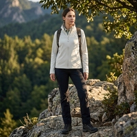 Veste softshell légère pour femme avec logo personnalisé, résistante au vent, col montant, tissu extensible pour le trekking, le camping et les activités quotidiennes en plein air