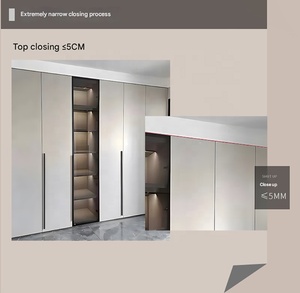 Armario Empotrado Moderno con Tocador, Armario <span class=keywords><strong>de</strong></span> Piso <span class=keywords><strong>a</strong></span> <span class=keywords><strong>Techo</strong></span> con Estantes con Iluminación LED - Product Image 5