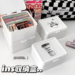 Small Card Storage Box White Rectangle 10x8.5x6cm Flip Top For My Little Pony Cards Organizing - Product Image 3