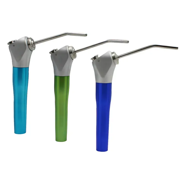 Four-color dental instrument curved three-purpose gun