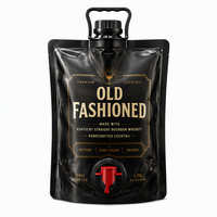 Pochettes personnalisées de 1/2/3 litres pour boissons, avec valve, pour cocktails prêts à boire, boissons alcoolisées et emballages de boissons