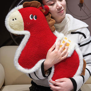 Peluche Mascotte du Nouvel An Chinois Style National An de l'Âne, Coussin en Velours Rembourré en Coton PP, Décoration de Salon, Cadeau pour Amis - Product Image 1