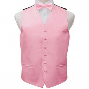 Ensemble de <span class=keywords><strong>costume</strong></span> de mariage pour <span class=keywords><strong>homme</strong></span> en satin couleur unie, comprenant <span class=keywords><strong>gilet</strong></span>, cravate et nœud papillon, pour marié, tenue formelle ou d'affaires, couleur <span class=keywords><strong>bordeaux</strong></span> - Product Image 4