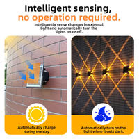 Lampes solaires LED étanches IP65 pour clôture de jardin, mur extérieur, avec un angle de faisceau de 120°