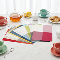 Set de table rectangulaire en PVC tissé de haute qualité, classique, écologique, aux couleurs vives et coordonnées