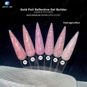 Gel Constructor de Uñas Reflectante 50/100/1000g, Sin HEMA, Extensiones de Uñas Brillantes, Gel Autonivelante con Purpurina, Marca Privada - Product Image 3